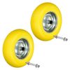 2x Rueda Pu Goma Maciza De Carretilla 4.80/4.00 Llanta Acero Ecd Germany