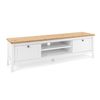 Mueble De Tv 2 Cajones 160 Cm - Acabado Blanco Y Madera