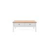 Mesa De Centro - Natural Y Blanco - L 100 X P 40 X H 55 Cm Bergen