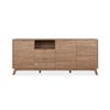 Buffet 3 Puertas, 2 Cajones Y 1 Estante Decorativo De Madera L198 Cm - Budapest