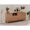 Buffet 3 Puertas, 2 Cajones Y 1 Estante Decorativo De Madera L198 Cm - Budapest