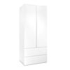 Armario 2 Puertas 2 Cajones Blancos - 80 X 191 X 55 Cm - L 80  X A 55  X H 191  Cm