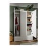 Armario 3 Puertas 2 Cajones Blancos - 120 X 191 X 55 Cm - L 120  X A 55  X H 191  Cm