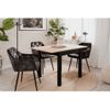 Mesa De Comedor Extensible Coburg 80 Roble Artisan Y Negro Finori