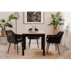 Mesa De Comedor Extensible Coburg 80 Roble Artisan Y Negro Finori