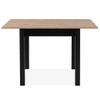 Mesa De Comedor Extensible Coburg 80 Roble Artisan Y Negro Finori