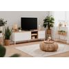 Mueble Tv Linz 2 Puertas 2 Cajones 186x59x36 Blanco