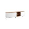 Mueble Tv Linz 2 Puertas 2 Cajones 186x59x36 Blanco