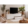 Mueble Tv Capetown 2 Puertas 2 Cajones 180x55x40 Blanco