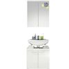 Mueble Tocador Y Armario Con Espejo Blanco Brillante Kelia