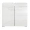 Mueble Tocador Y Armario Con Espejo Blanco Brillante Kelia