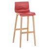 Clp Taburete  Hoover Con Asiento En Polipropileno Madera Rojo 46x41x101 Cm