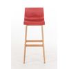 Clp Taburete  Hoover Con Asiento En Polipropileno Madera Rojo 46x41x101 Cm