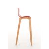 Clp Taburete  Hoover Con Asiento En Polipropileno Madera Rojo 46x41x101 Cm