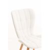 Clp Silla De Comedor Elda Tapizada En Cuero Sintético Simil Cuero Blanco 63x50x88 Cm