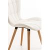 Clp Silla De Comedor Elda Tapizada En Cuero Sintético Simil Cuero Blanco 63x50x88 Cm