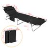 Set De 2 Tumbonas Inclinable De Acero Plegable Con Almohada Blanco