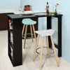 Mesa De Bar Con 3 Estantes Negro H106cm