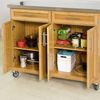 Carrito De Cocina Con Piso De Acero Con Tablero Extensible L115 X P46 X H92cm