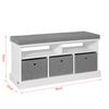 Mueble recibidor Zapatero con Perchero Gris+Blanco, FSR105-W+