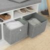 Mueble recibidor Zapatero con Perchero Gris+Blanco, FSR105-W+