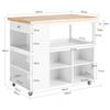 Camarera Con Ruedas Carrito De Cocina Con Estantes L108 X P60 X H96cm Fkw97-wn Sobuy Es