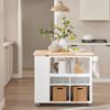 Camarera Con Ruedas Carrito De Cocina Con Estantes L108 X P60 X H96cm Fkw97-wn Sobuy Es