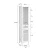 Sobuy Bzr36-w Mueble Columna De Baño Armario Alto Para Baño Con 1 Cajón ,1 Puerta Y 3 Estantes Blanco 35 X 32 X 161 Cm Es