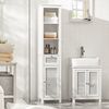 Sobuy Bzr36-w Mueble Columna De Baño Armario Alto Para Baño Con 1 Cajón ,1 Puerta Y 3 Estantes Blanco 35 X 32 X 161 Cm Es