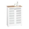 Armario Con Pie Mueble Auxiliar Para Baño Armario De Baño Con 2 Estantes Y 2 Puertas Blanco Medidas: 60x30x82cm Bzr41-w Sobuy Es