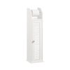 Soporte Para Papel Higiénico Mueble De Baño Soporte Para Escobilla De Baño Mueble De Baño De Pie 20 X 18 X 79 Cm Blanco Bzr49-w Sobuy Es