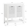 Armario Baño Con Pie Mueble Auxiliar Para Baño Con 2 Puertas Blanco 76 X 30  X 80 Bzr50-w Sobuy Es con Ofertas en Carrefour