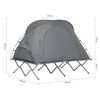 Sobuy Ogs60-l-hg Tienda De Campaña Exterior Para 2 Personas Plegable Impermeable 1500+ Mm Carga Máxima 150 Kg 194 X 145 X 157 Cm Es