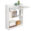 Sobuy Fwt92-w Mesa Escritorio Plegable Mesa Plegable Para Computadora Con Estantes De Almacenamiento Mesa De Trabajo 64x58x82cm Es