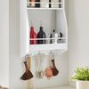 Sobuy Kcr12-w Especiero De Cocina,práctico Organizador De Especias, Frigorífico Colgador Con Tres Ganchos 38x17x75cm Es