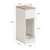 Sobuy Fbt111-wn Mesa Auxiliar Mesita De Noche Con 1 Cajón Mesa Para Salón Comedor 20 X 35 X 60 Cm Es