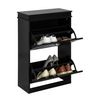 Sobuy Fsr78-sch Zapatero Con 2 Puertas Organizador Para Zapatos 53 X 24 X 82 Cm Es