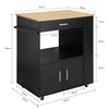 Sobuy Fkw113-sch Carrito De Servicio Camarera Multiusos Mueble Con Estante Lateral Puertas Cajones Porta Paños De Cocina 82 X 46 X 88 Cm Es