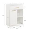 Armario De Baño Mueble De Almacenaje Con 1 Cesto Para Colada Y 1 Cajón Blanco 66 X 37 X 95 Cm Bzr66-w Sobuy Es