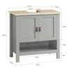 Mueble Para Debajo Del Lavabo Armario De Baño De Suelo Con 1 Estante Y 2 Puertas 60 X 30 X 60 Cm Bzr69-ii-hg Sobuy Es