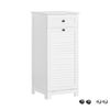 Sobuy Bzr73-w Mueble Para Ropa Sucia Armario Multifuncional Para Baño Con 1 Cesto Y 1 Cajón Blanco 40 X 38 X 90 Es