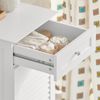 Sobuy Bzr73-w Mueble Para Ropa Sucia Armario Multifuncional Para Baño Con 1 Cesto Y 1 Cajón Blanco 40 X 38 X 90 Es