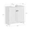 Sobuy Bzr18-ii-w Mueble Para Debajo Del Lavabo Armario De Baño De Suelo Con 1 Estante Y 2 Puertas 60 X 30 X 60 Cm Es