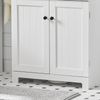 Sobuy Bzr18-ii-w Mueble Para Debajo Del Lavabo Armario De Baño De Suelo Con 1 Estante Y 2 Puertas 60 X 30 X 60 Cm Es