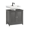 Sobuy Frg237-ii- Dg Mueble Para Debajo Del Lavabo Armario De Baño De Suelo 2 Estantes Y 2 Puertas Gris Oscuro 60 X 35 X 58 Cm Es