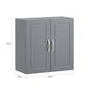 Mueble De Pared Armario Suspendido Con 2 Puertas Armario Colgante Para Baño Con Balda Ajustable Gris 60 X 30 X 60 Cm Frg231-dg Sobuy Es