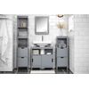 Mueble Para Debajo Del Lavabo Armario De Baño De Suelo 1 Estante Y 2 Puertas Correderas 60 X 30 X 60 Cm Gris Frg128-ii-sg Sobuy Es