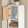 Mueble Columna De Baño Armario Para Baño Alto Estanterías De Baño Con 1 Cesto Para Ropa Sucia, 1 Puerta Y 2 Estantes 31 X 32 X 170 Cm Bzr74-w Sobuy Es