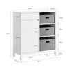 Mueble Para Ropa Sucia Armario Multifuncional Para Baño Con 1 Cesto Y 1 Cajón 3 Cestos Separados 80 X 38 X 91cm Blanco Bzr77-w Sobuy Es