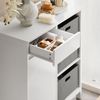 Mueble Para Ropa Sucia Armario Multifuncional Para Baño Con 1 Cesto Y 1 Cajón 3 Cestos Separados 80 X 38 X 91cm Blanco Bzr77-w Sobuy Es